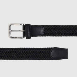 Men Black Braided Belt